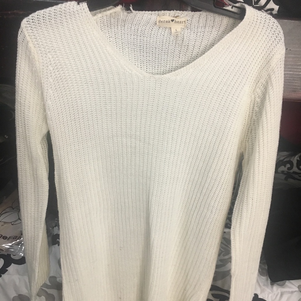 Long white knit